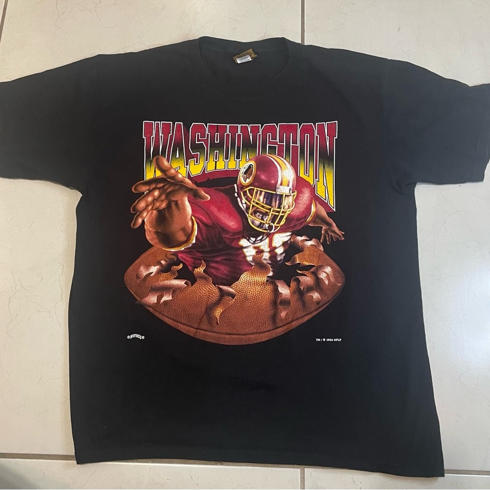 Vintage Washington Redskins Break Through XL AOP Shirt 90s Nutmeg